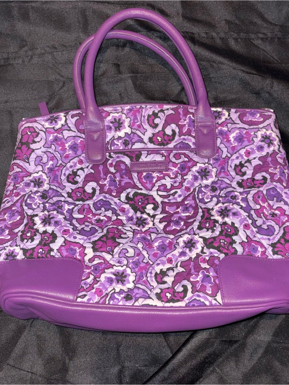Vera Bradley Day Off Satchel in Lilac Paisley - Like NEW